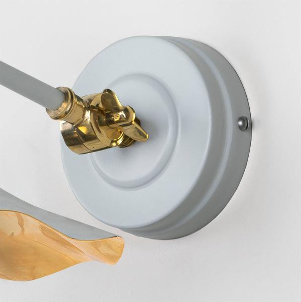 Smooth Brass Flora Wall Light in Birch | From The Anvil-Wall Lights-Yester Home
