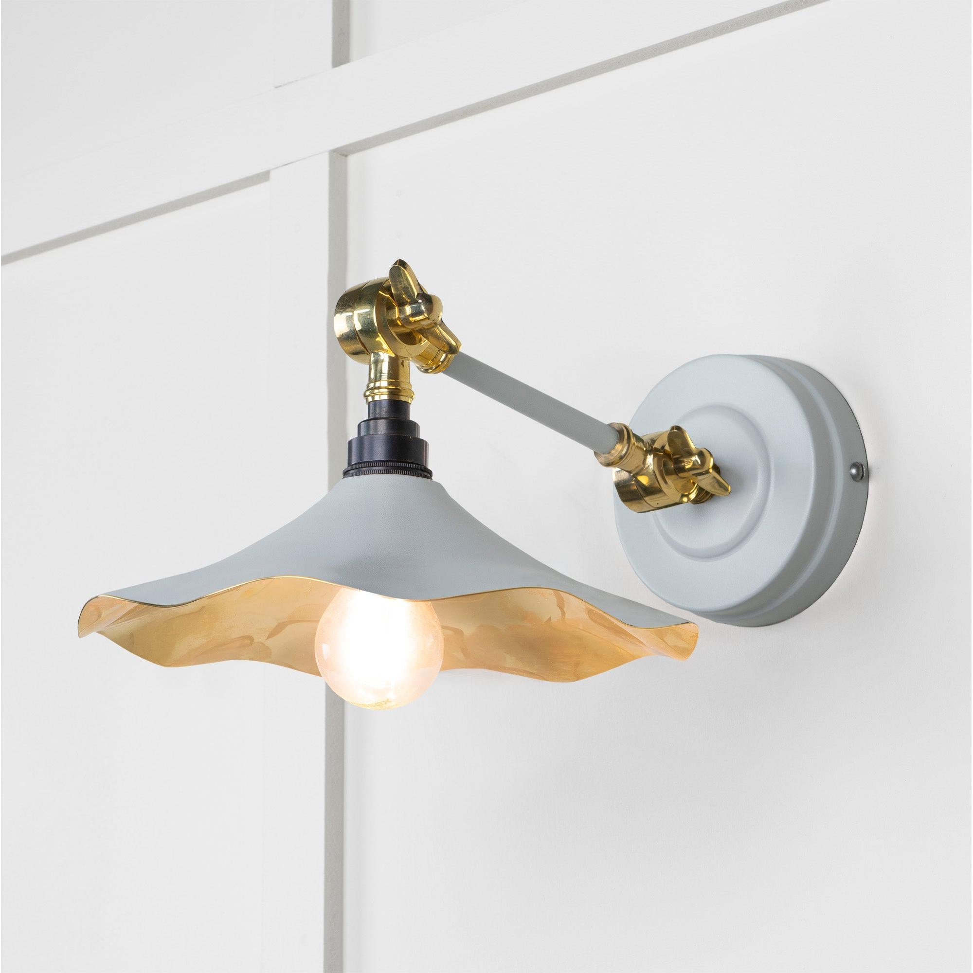 Smooth Brass Flora Wall Light in Birch | From The Anvil - Wall Lights - From The Anvil - Yester Home