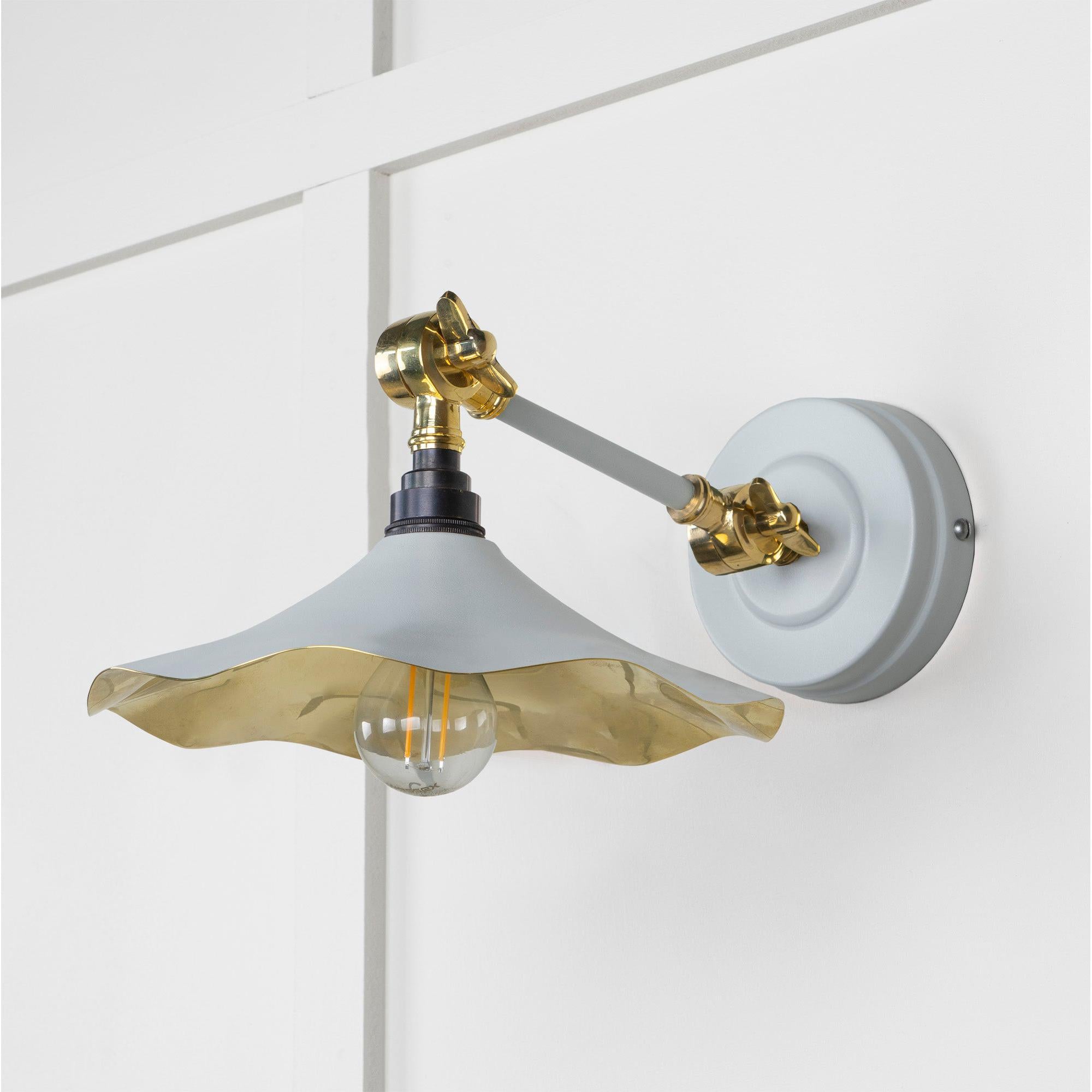 Smooth Brass Flora Wall Light in Birch | From The Anvil - Wall Lights - From The Anvil - Yester Home