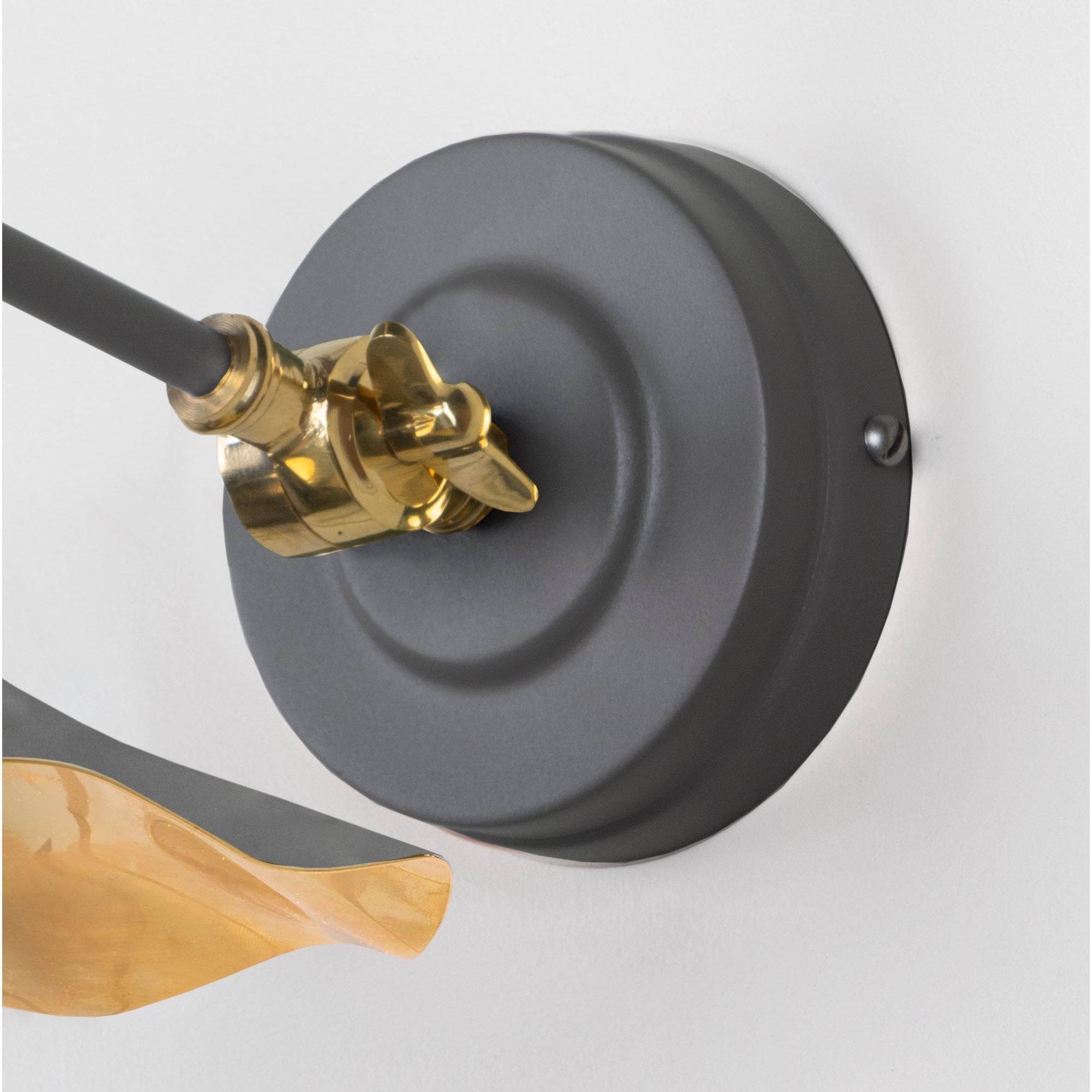 Smooth Brass Flora Wall Light in Bluff | From The Anvil - Wall Lights - From The Anvil - Yester Home