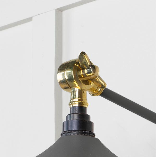 Smooth Brass Flora Wall Light in Bluff | From The Anvil-Wall Lights-Yester Home