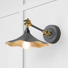 Smooth Brass Flora Wall Light in Bluff | From The Anvil-Wall Lights-Yester Home