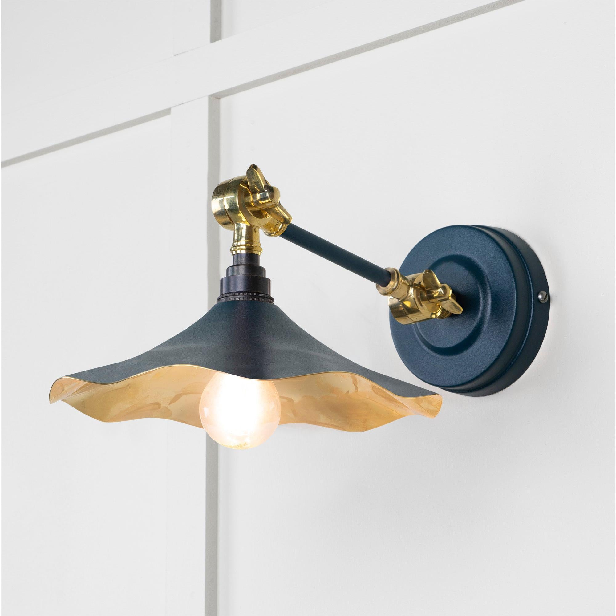 Smooth Brass Flora Wall Light in Dusk | From The Anvil - Wall Lights - From The Anvil - Yester Home