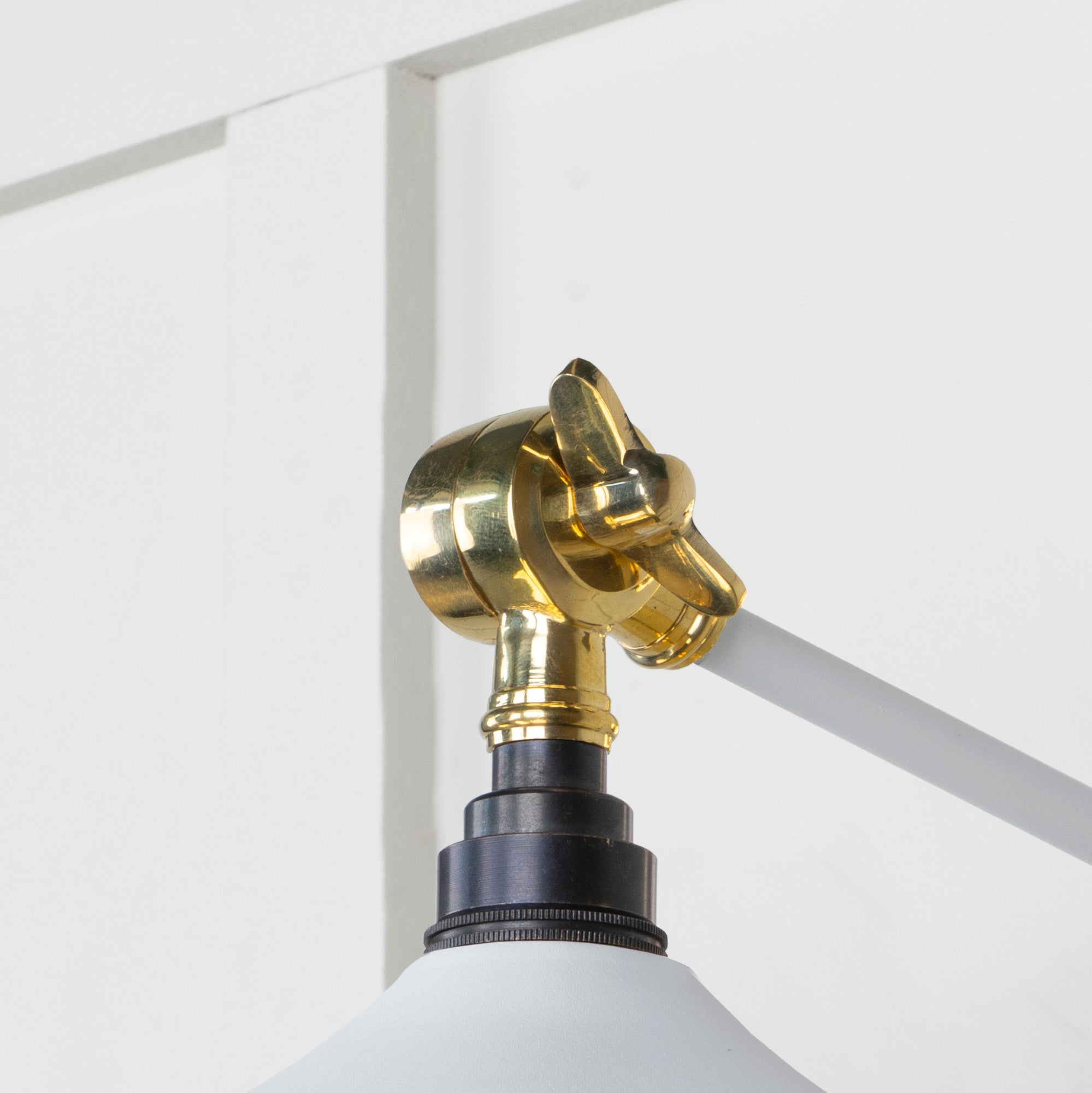 Smooth Brass Flora Wall Light in Flock | From The Anvil - Wall Lights - From The Anvil - Yester Home