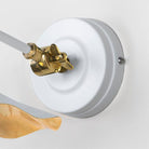 Smooth Brass Flora Wall Light in Flock | From The Anvil-Wall Lights-Yester Home