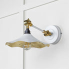 Smooth Brass Flora Wall Light in Flock | From The Anvil-Wall Lights-Yester Home