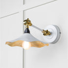Smooth Brass Flora Wall Light in Flock | From The Anvil - Wall Lights - From The Anvil - Yester Home