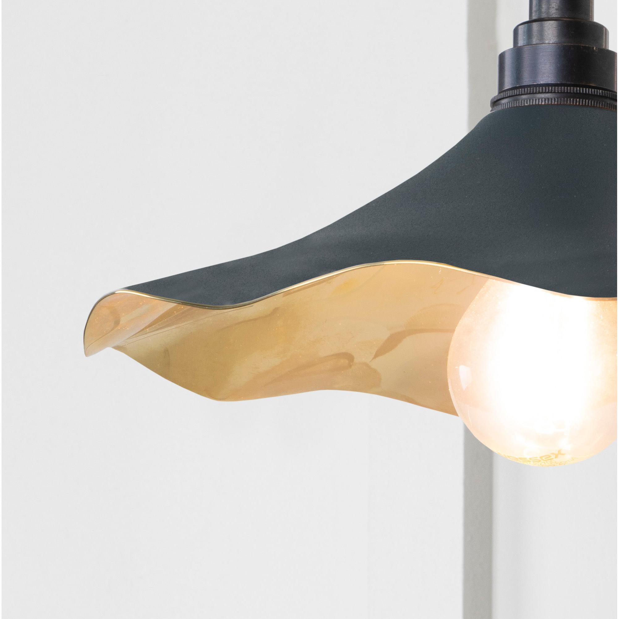 Smooth Brass Flora Wall Light in Soot | From The Anvil - Wall Lights - From The Anvil - Yester Home