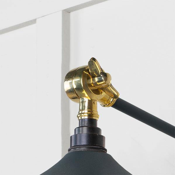 Smooth Brass Flora Wall Light in Soot | From The Anvil-Wall Lights-Yester Home