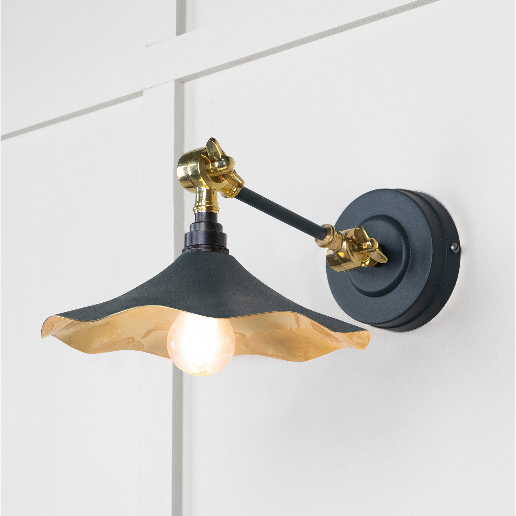 Smooth Brass Flora Wall Light in Soot | From The Anvil-Wall Lights-Yester Home