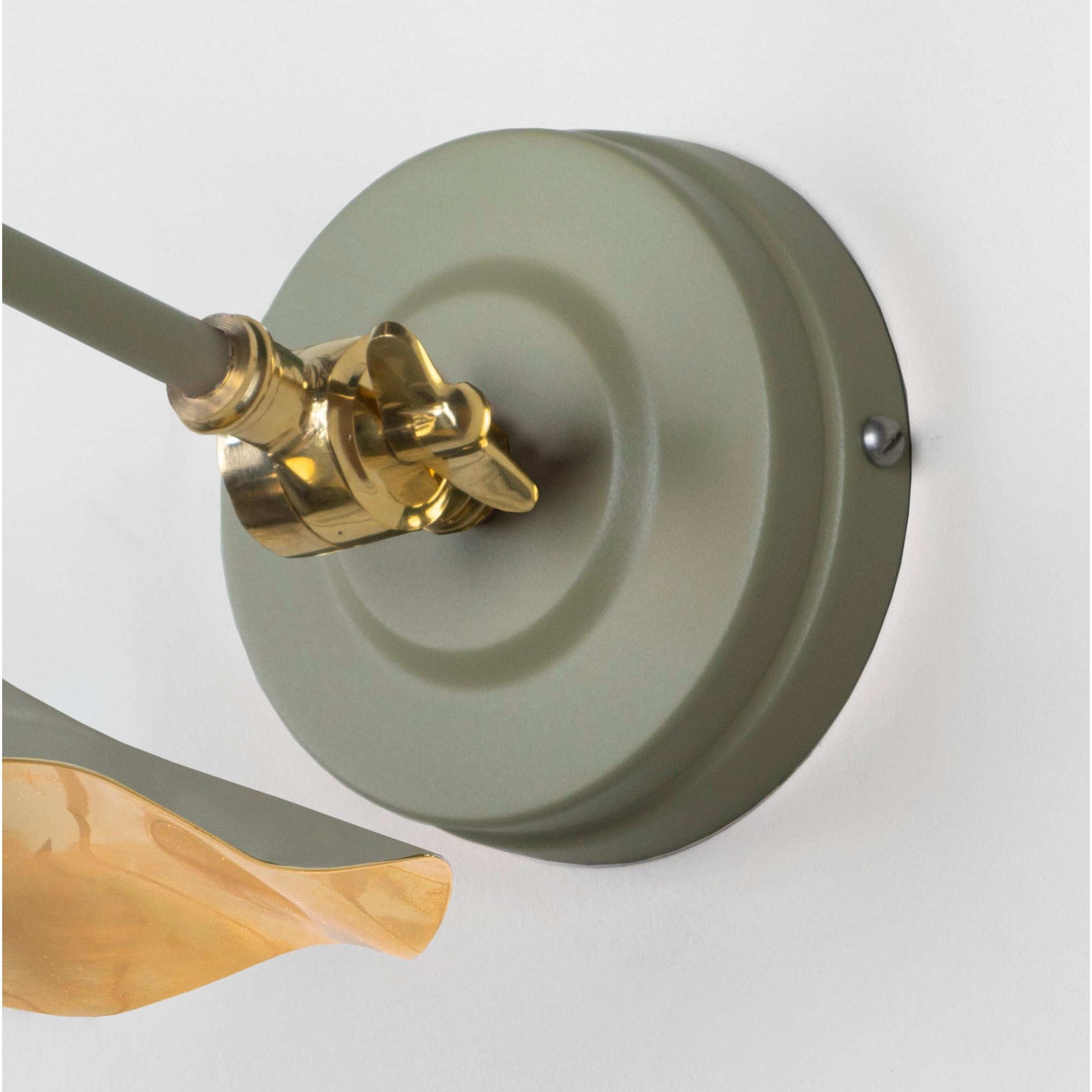 Smooth Brass Flora Wall Light in Tump | From The Anvil - Wall Lights - From The Anvil - Yester Home
