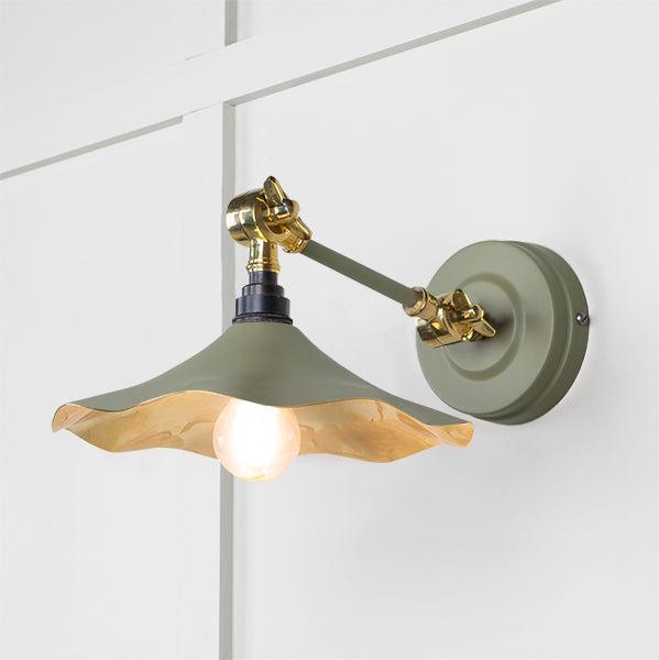 Smooth Brass Flora Wall Light in Tump | From The Anvil-Wall Lights-Yester Home
