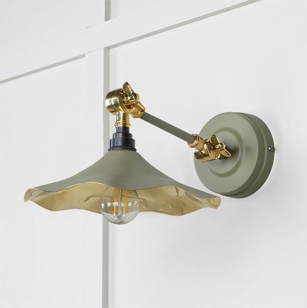 Smooth Brass Flora Wall Light in Tump | From The Anvil-Wall Lights-Yester Home