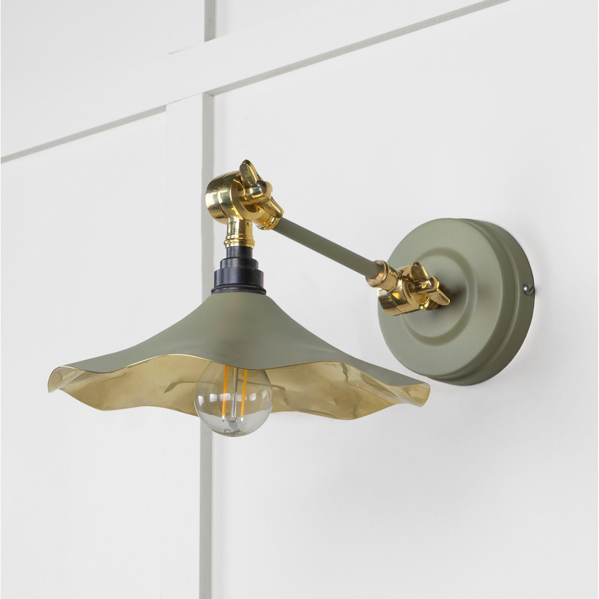 Smooth Brass Flora Wall Light in Tump | From The Anvil - Wall Lights - From The Anvil - Yester Home