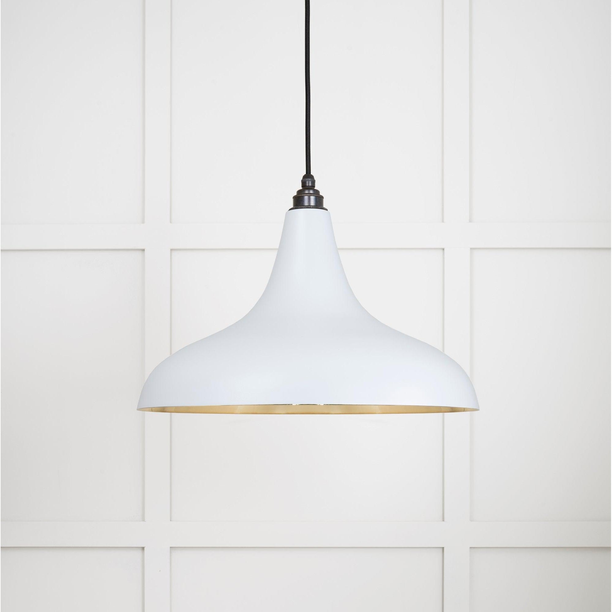 Smooth Brass Frankley Pendant in Birch | From The Anvil-Ceiling Pendants-Yester Home