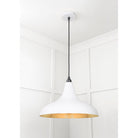 Smooth Brass Frankley Pendant in Flock | From The Anvil - Ceiling Lights - From The Anvil - Yester Home
