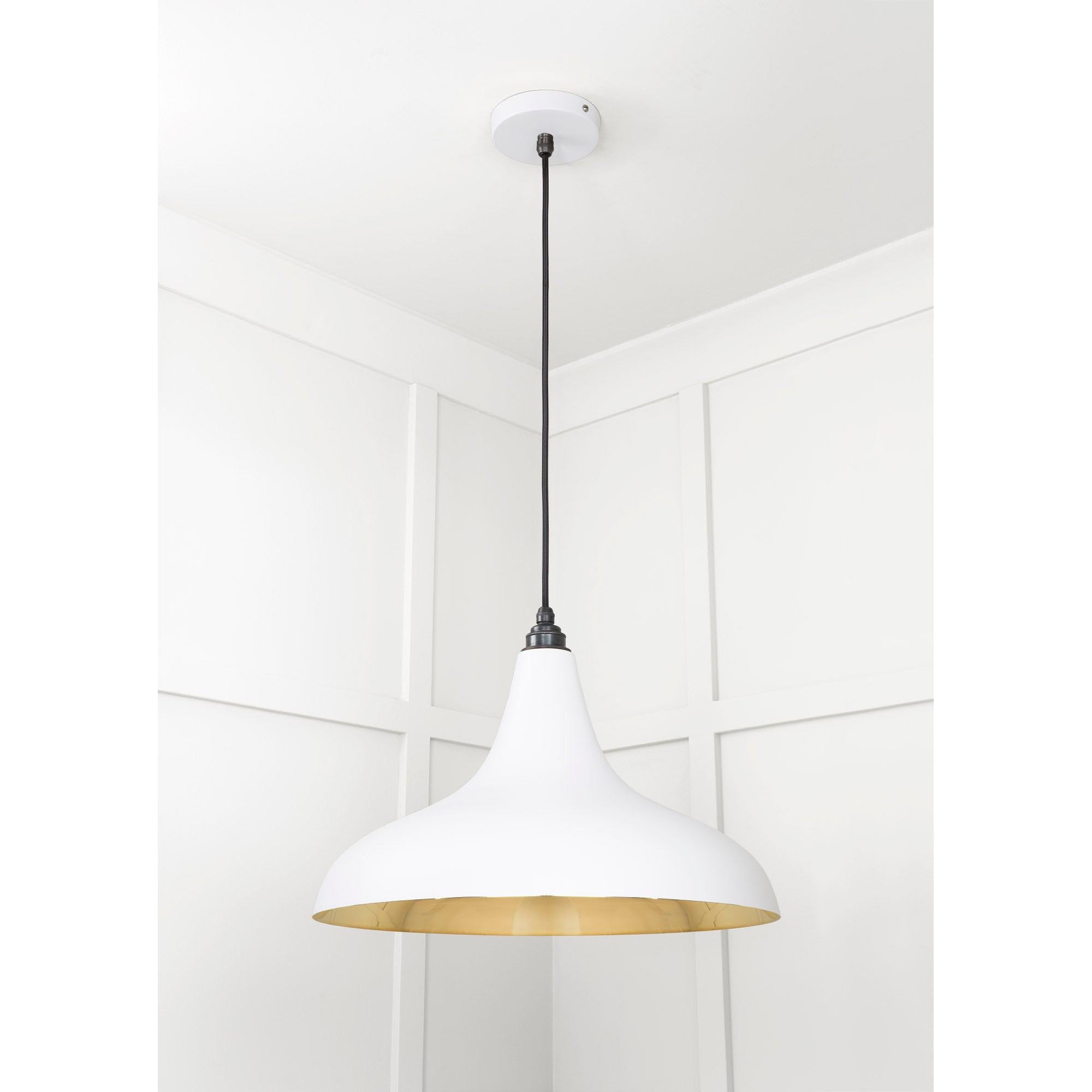Smooth Brass Frankley Pendant in Flock | From The Anvil - Ceiling Lights - From The Anvil - Yester Home