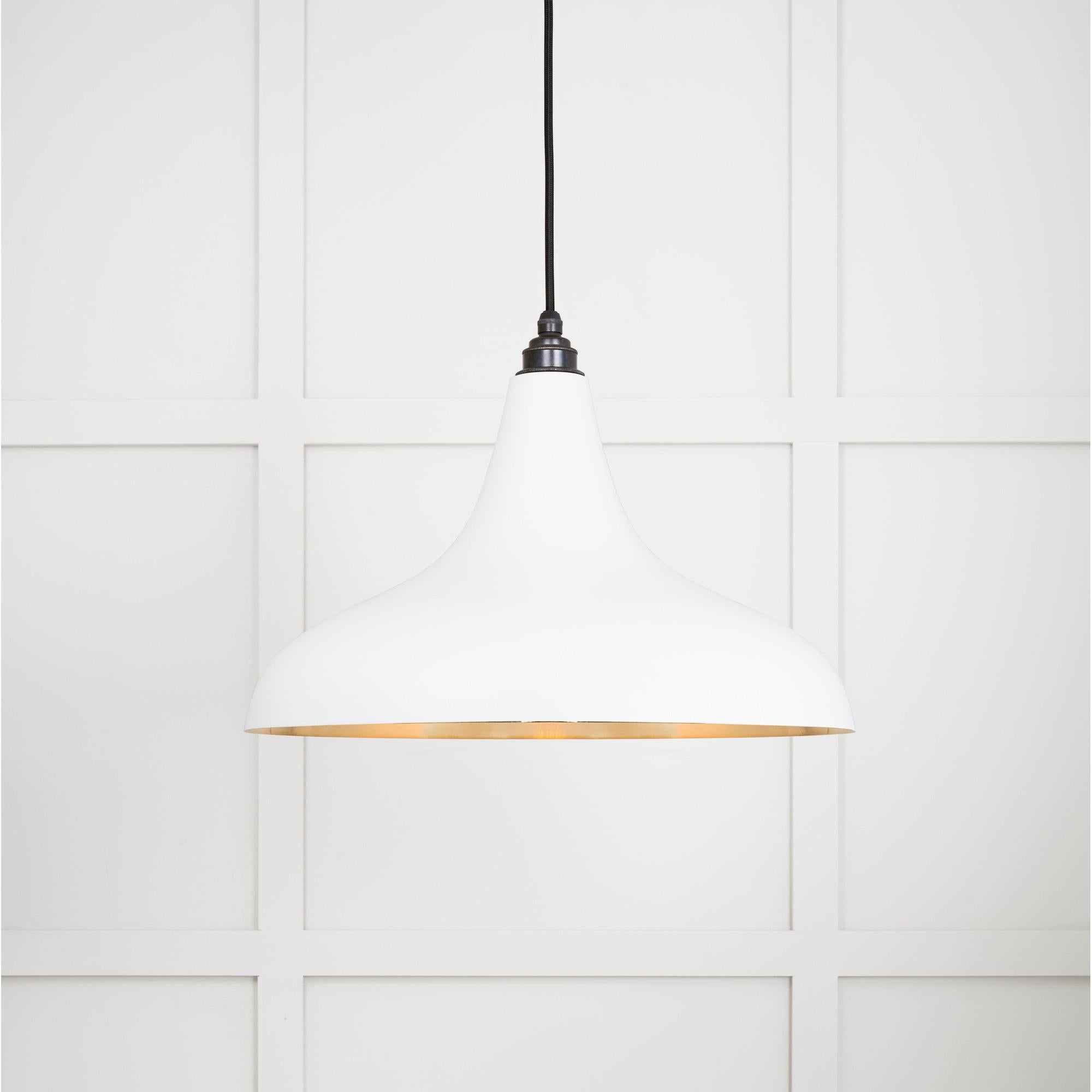 Smooth Brass Frankley Pendant in Flock | From The Anvil - Ceiling Lights - From The Anvil - Yester Home
