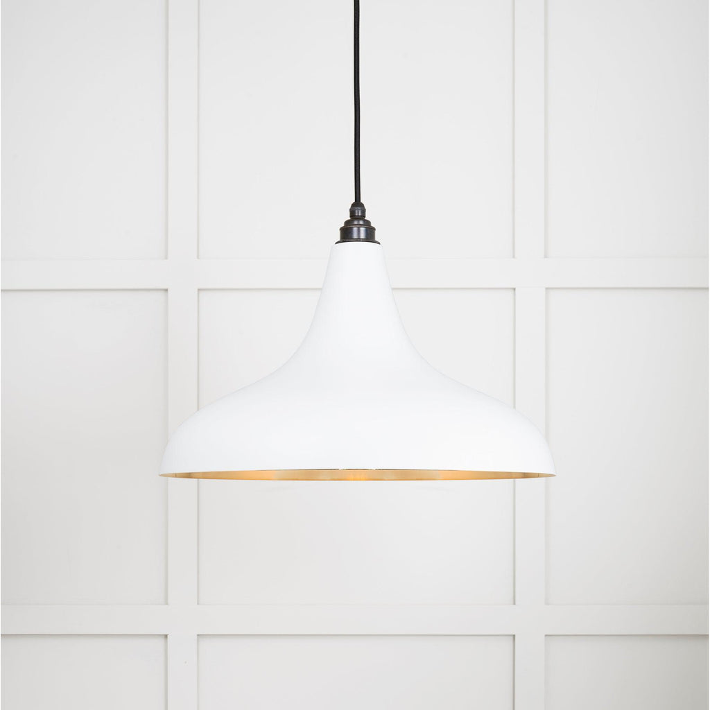 Smooth Brass Frankley Pendant in Flock | From The Anvil-Ceiling Pendants-Yester Home