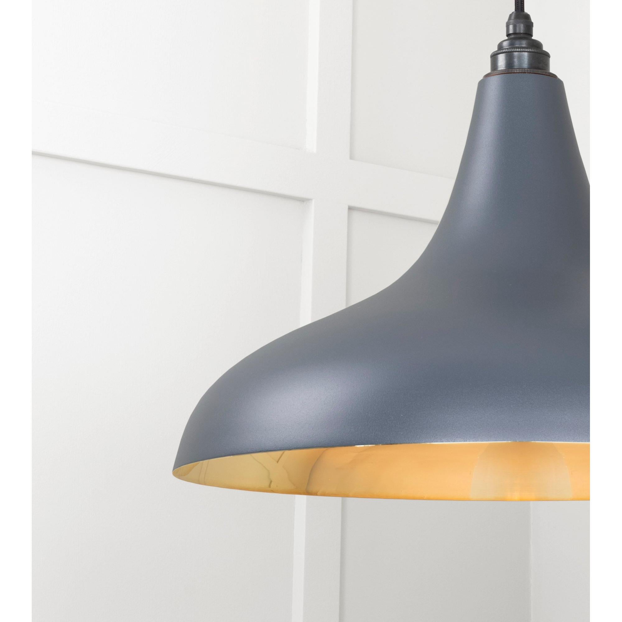 Smooth Brass Frankley Pendant in Slate | From The Anvil - Ceiling Lights - From The Anvil - Yester Home