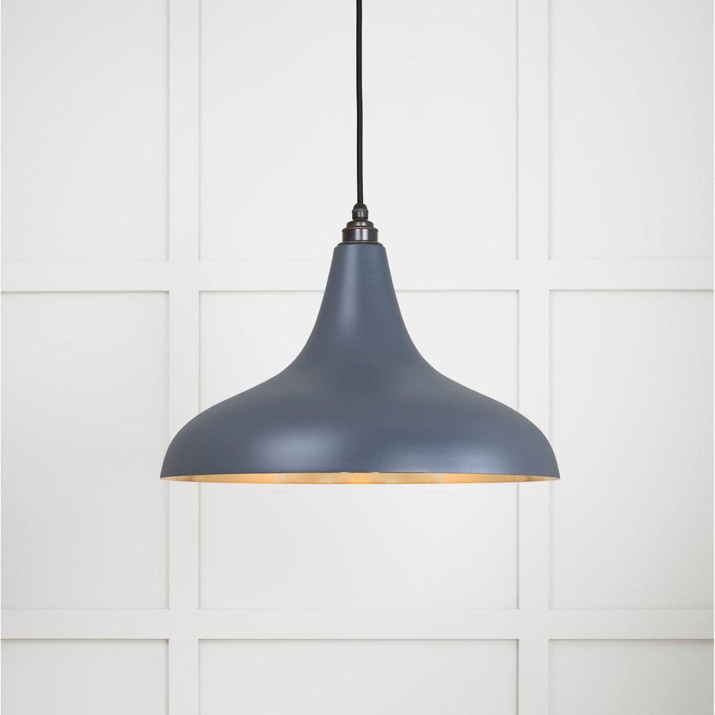Smooth Brass Frankley Pendant in Slate | From The Anvil-Ceiling Pendants-Yester Home