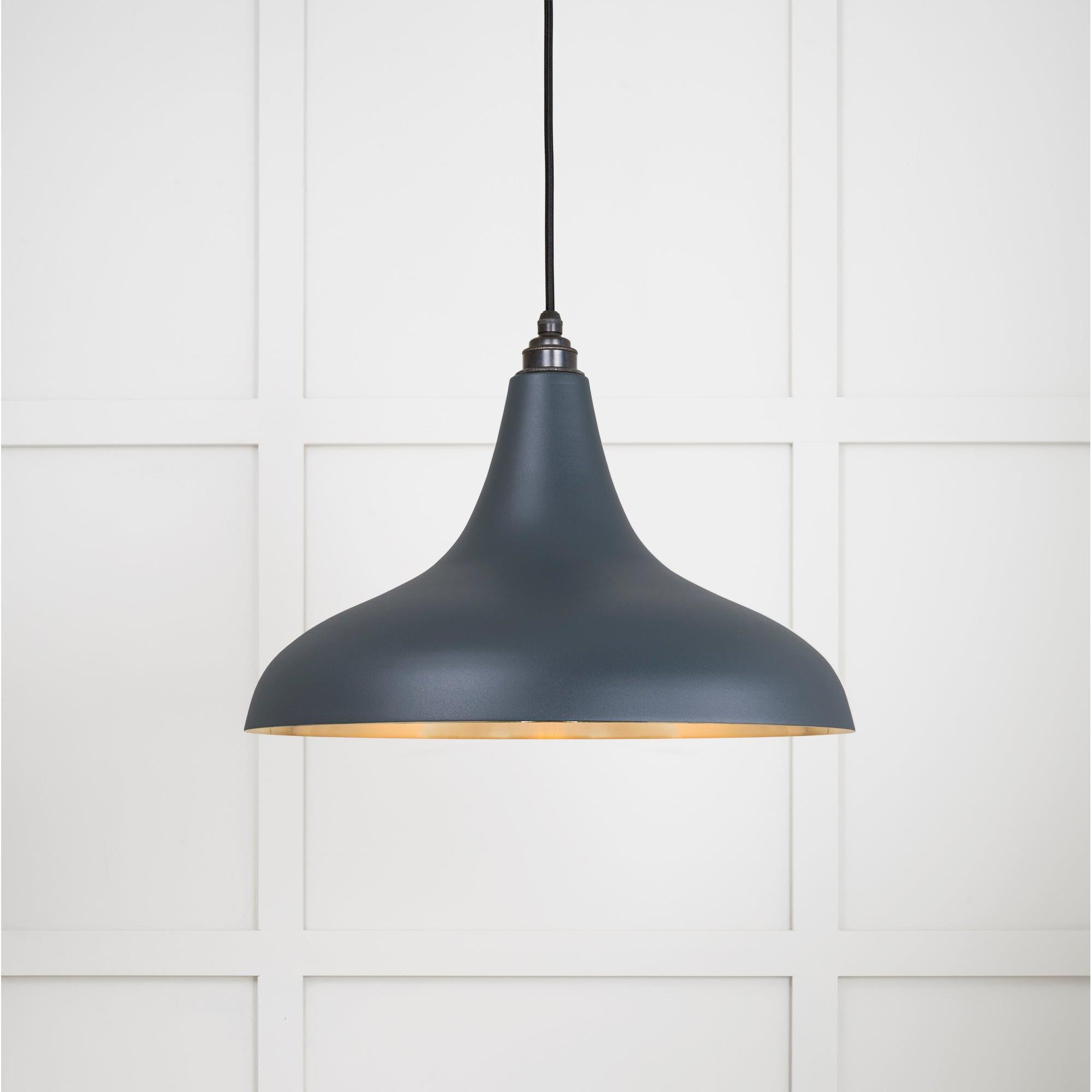 Smooth Brass Frankley Pendant in Soot | From The Anvil - Ceiling Lights - From The Anvil - Yester Home