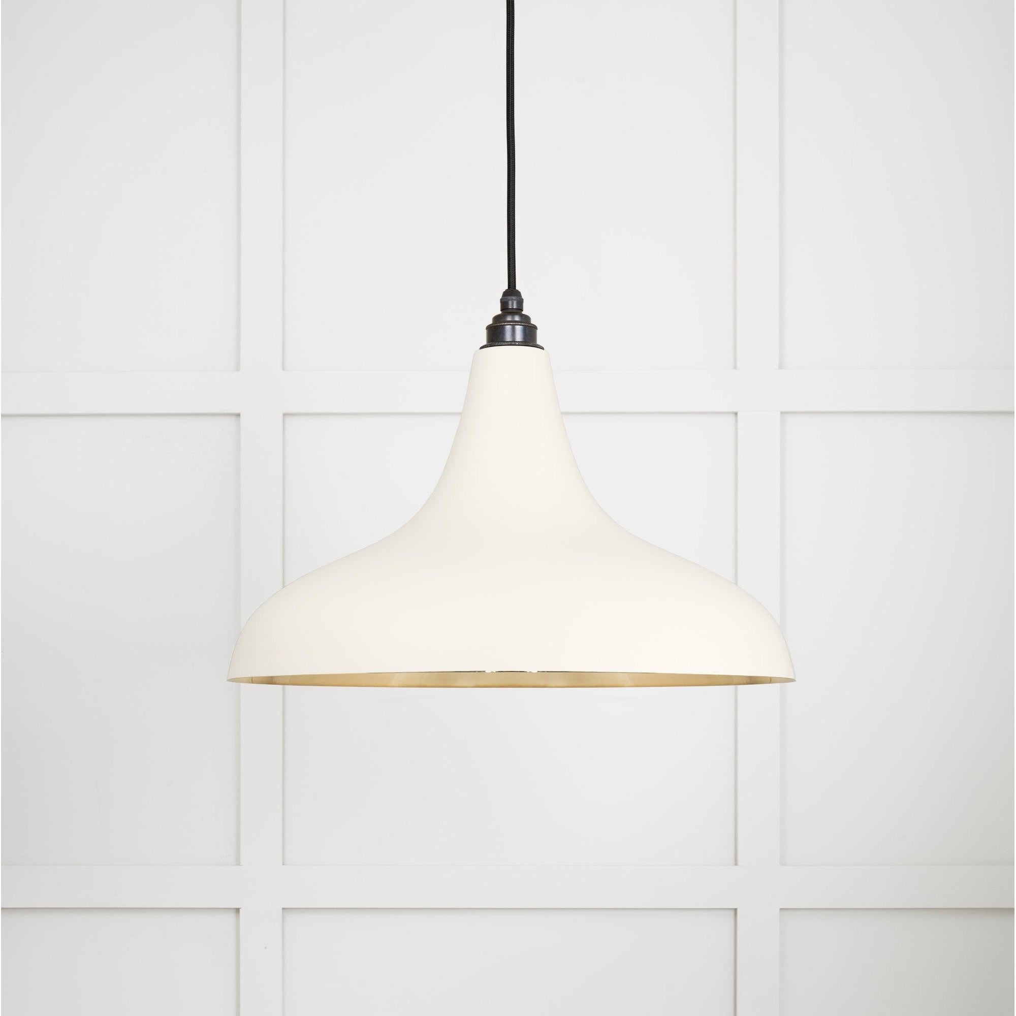 Smooth Brass Frankley Pendant in Teasel | From The Anvil-Ceiling Pendants-Yester Home