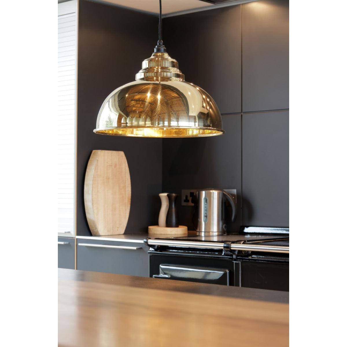 Smooth Brass Harborne Pendant | From The Anvil-Harborne-Yester Home