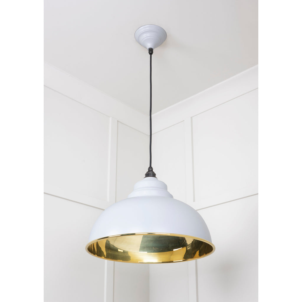 Smooth Brass Harborne Pendant in Birch | From The Anvil