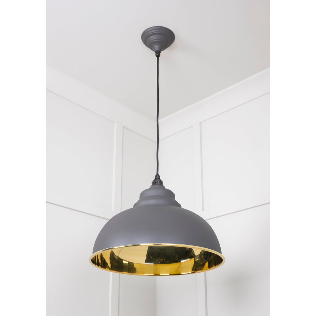 Smooth Brass Harborne Pendant in Bluff | From The Anvil