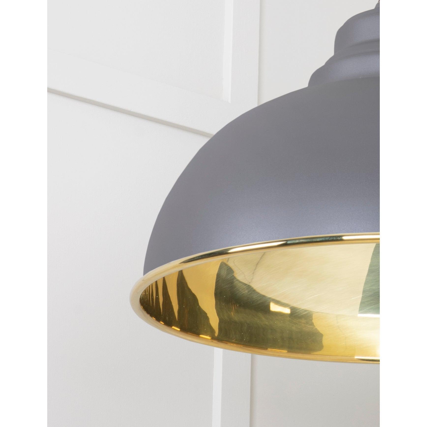 Smooth Brass Harborne Pendant in Bluff | From The Anvil-Harborne-Yester Home