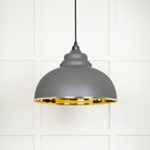 Smooth Brass Harborne Pendant in Bluff | From The Anvil - Harborne - From The Anvil - Yester Home