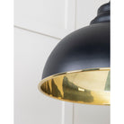 Smooth Brass Harborne Pendant in Elan Black | From The Anvil-Harborne-Yester Home