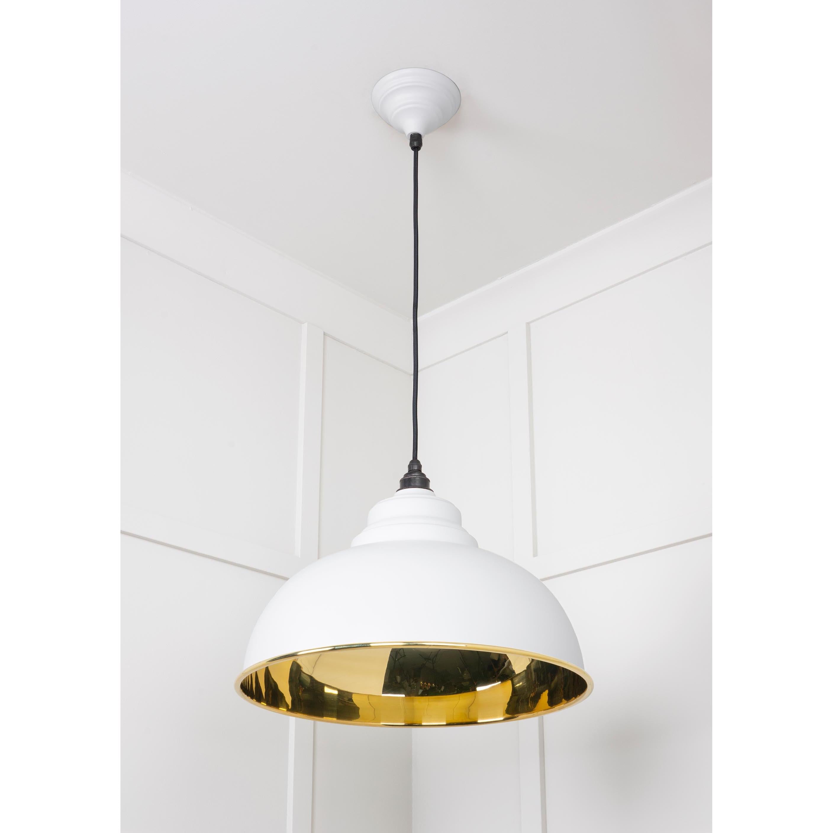 Smooth Brass Harborne Pendant in Flock | From The Anvil - Harborne - From The Anvil - Yester Home