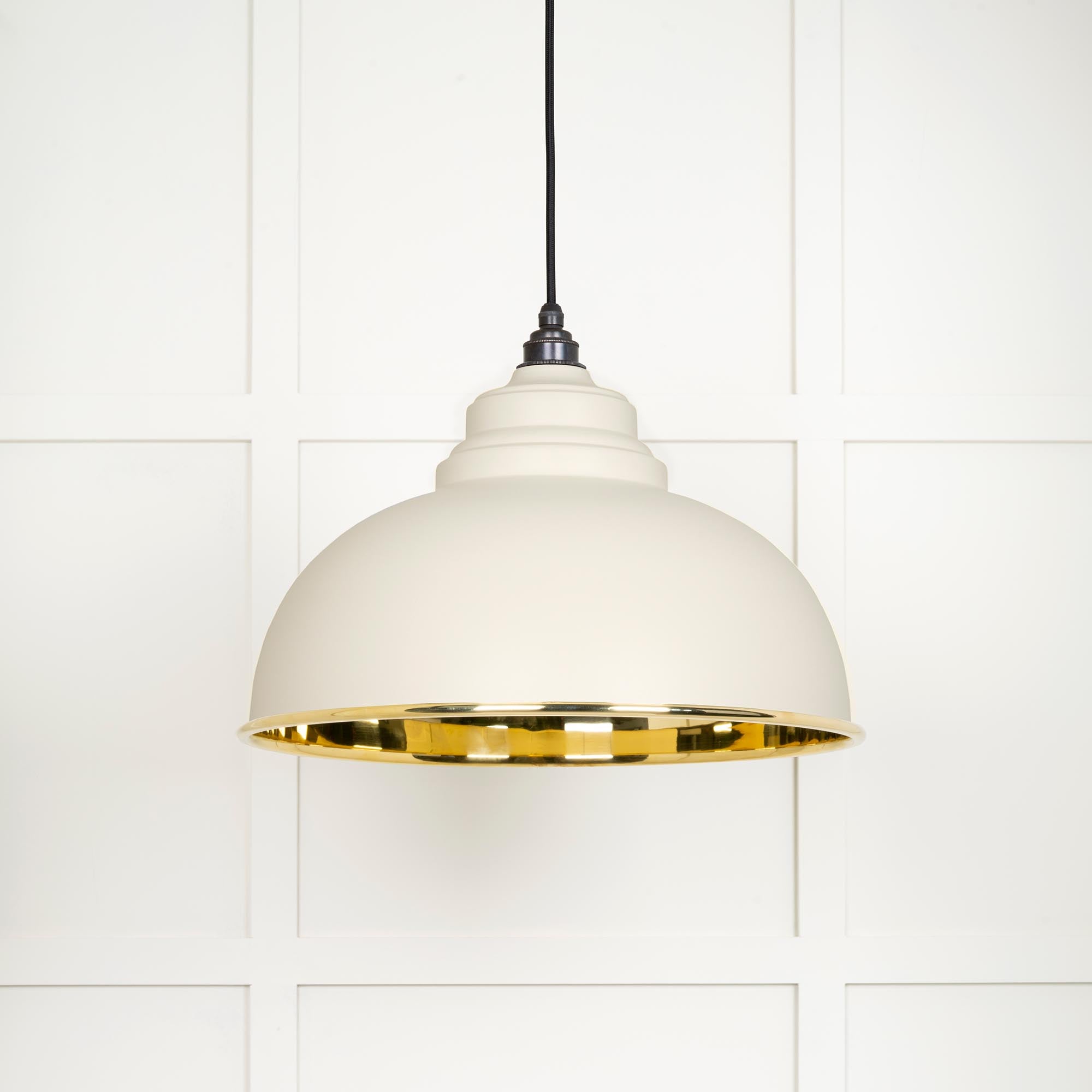 Smooth Brass Harborne Pendant in Teasel | From The Anvil - Harborne - From The Anvil - Yester Home