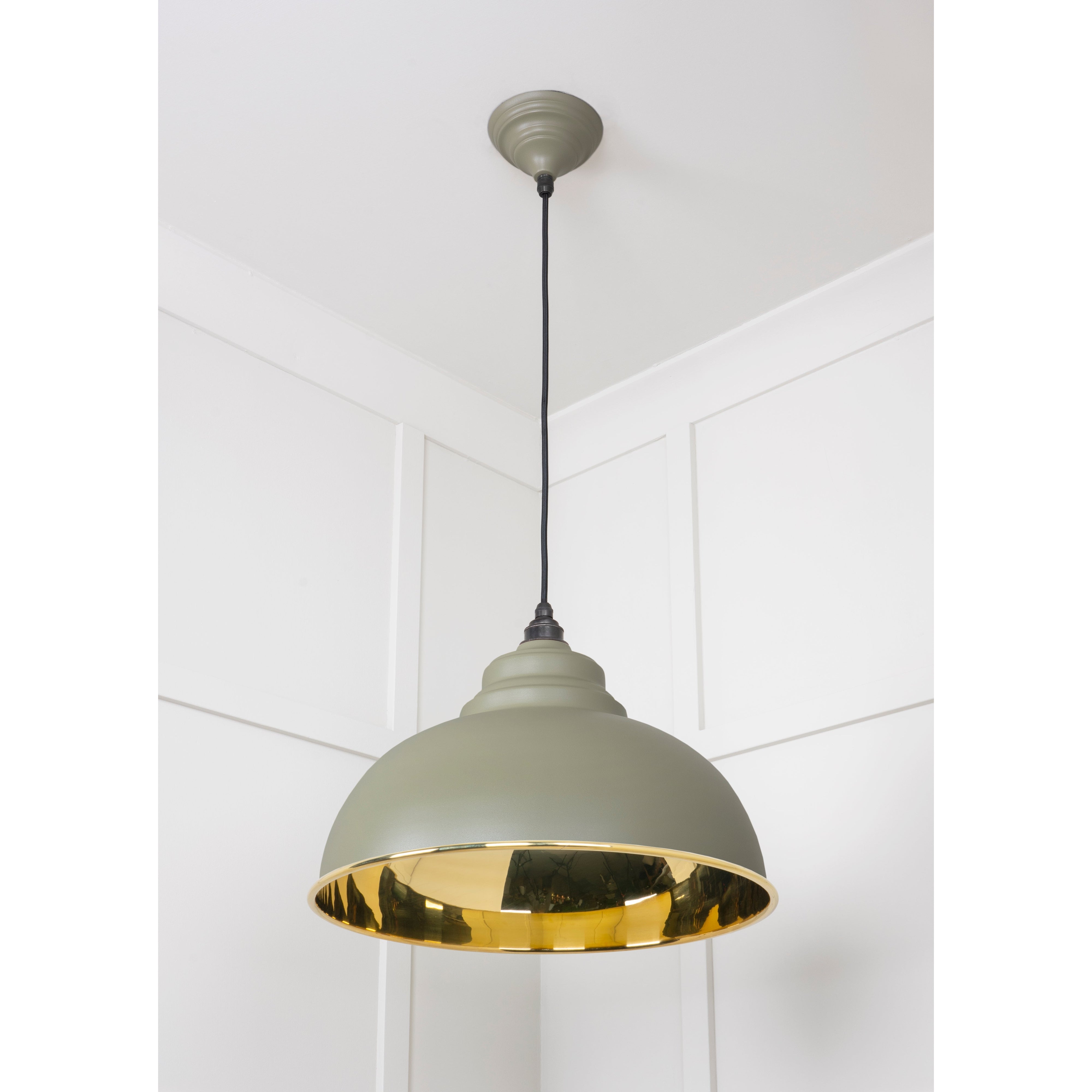 Smooth Brass Harborne Pendant in Tump | From The Anvil-Harborne-Yester Home