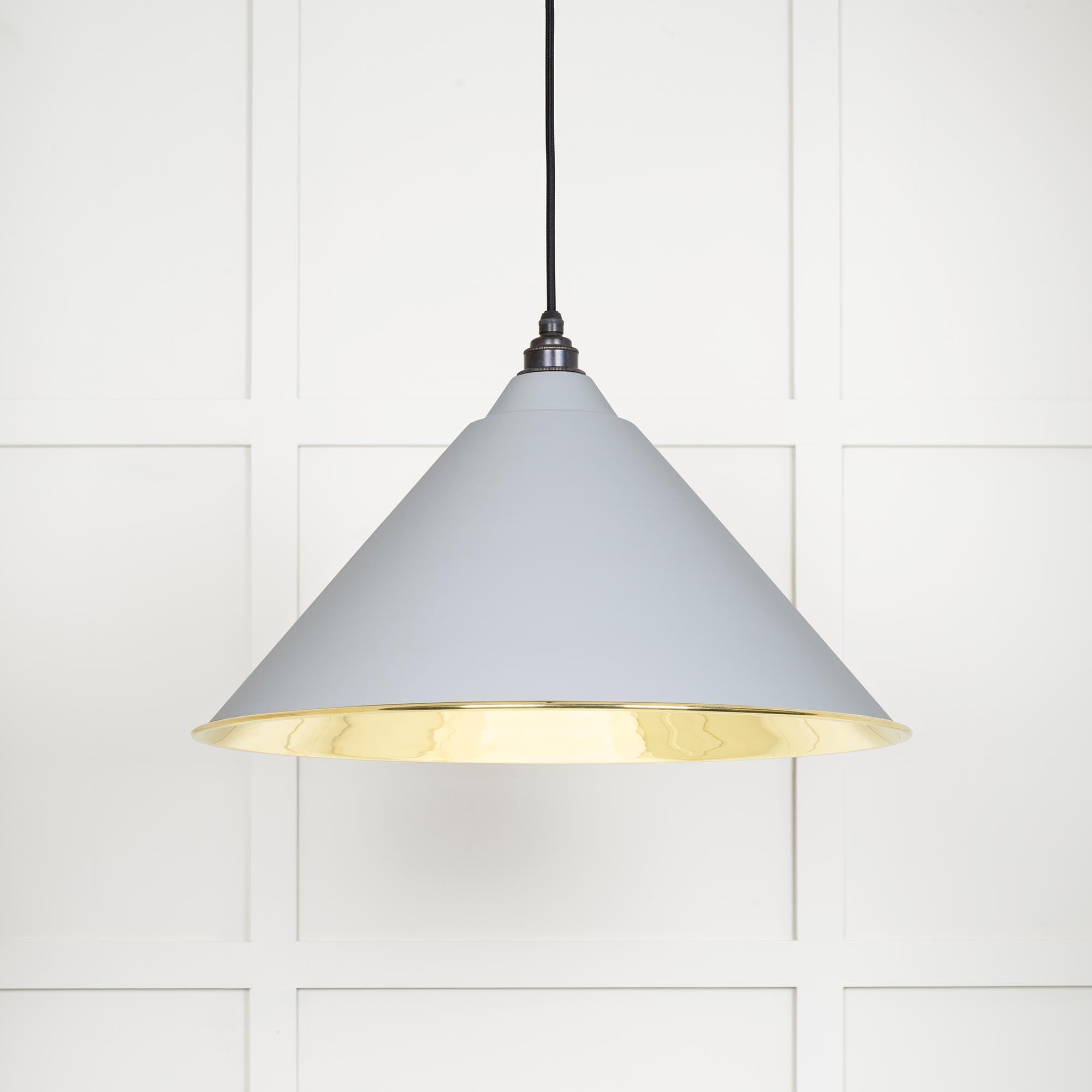 Smooth Brass Hockley Pendant in Birch | From The Anvil - Hockley - From The Anvil - Yester Home