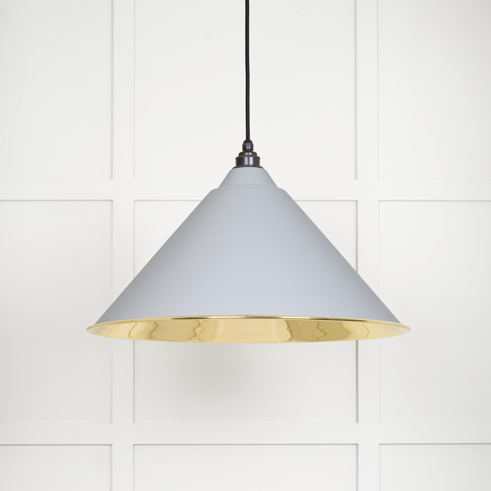 Smooth Brass Hockley Pendant in Birch | From The Anvil - Hockley - From The Anvil - Yester Home