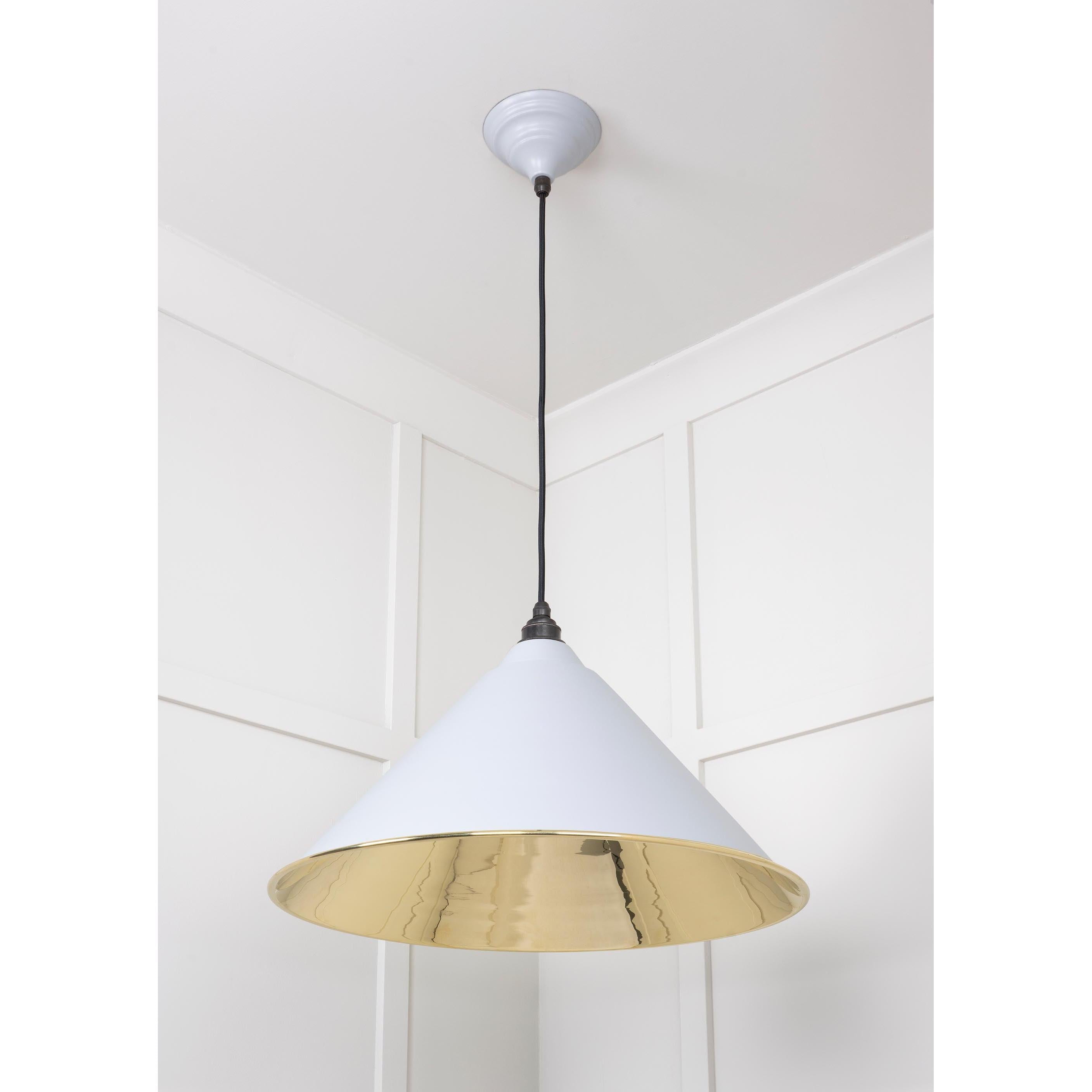 Smooth Brass Hockley Pendant in Birch | From The Anvil - Hockley - From The Anvil - Yester Home
