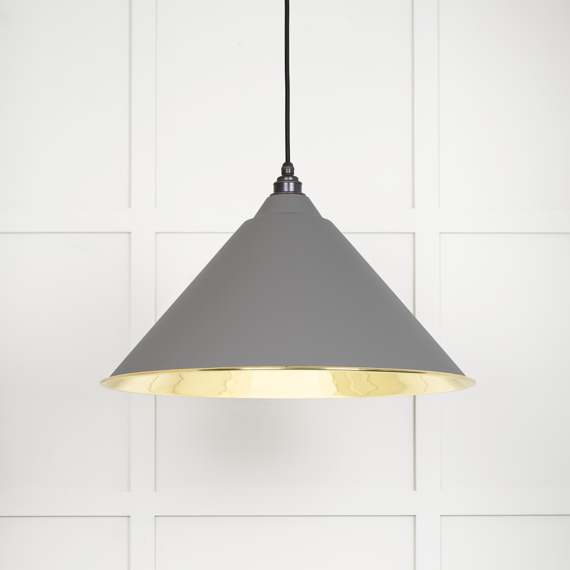 Smooth Brass Hockley Pendant in Bluff | From The Anvil - Hockley - From The Anvil - Yester Home