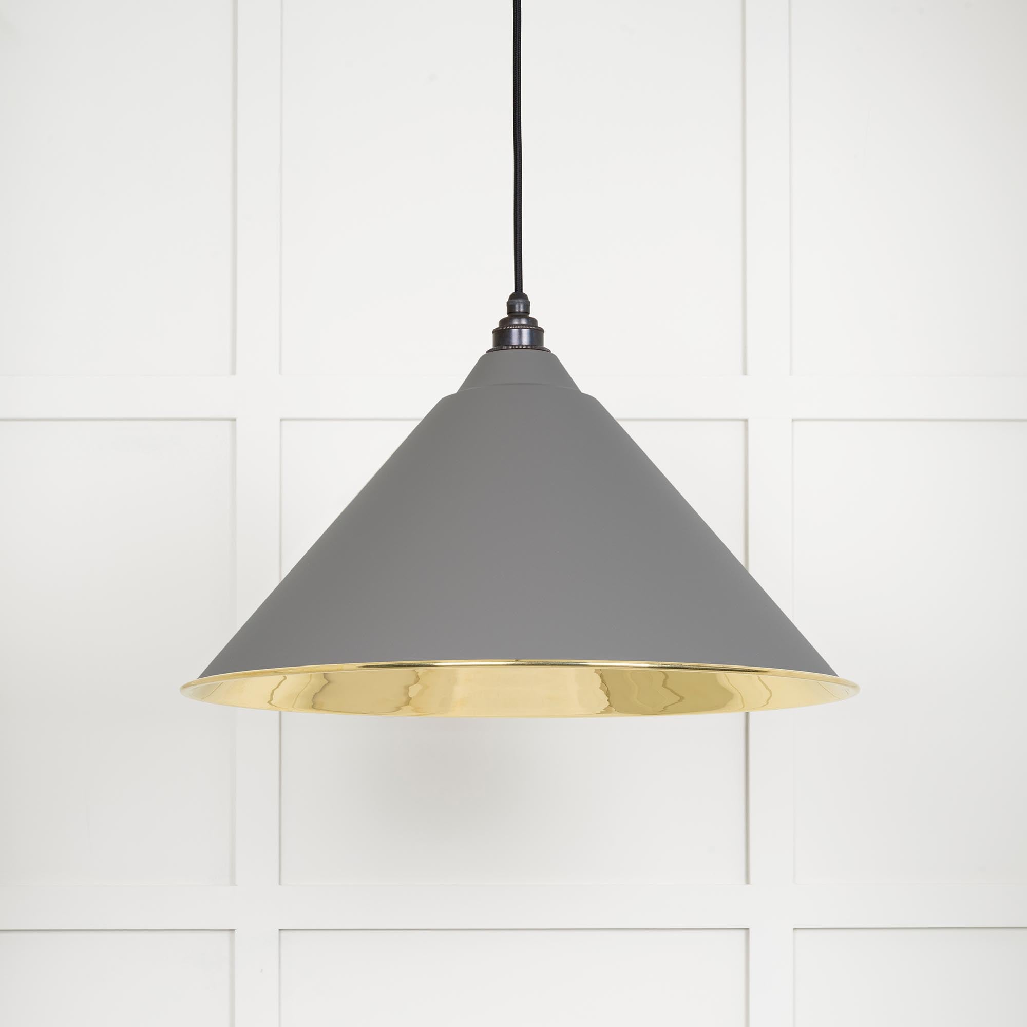 Smooth Brass Hockley Pendant in Bluff | From The Anvil - Hockley - From The Anvil - Yester Home