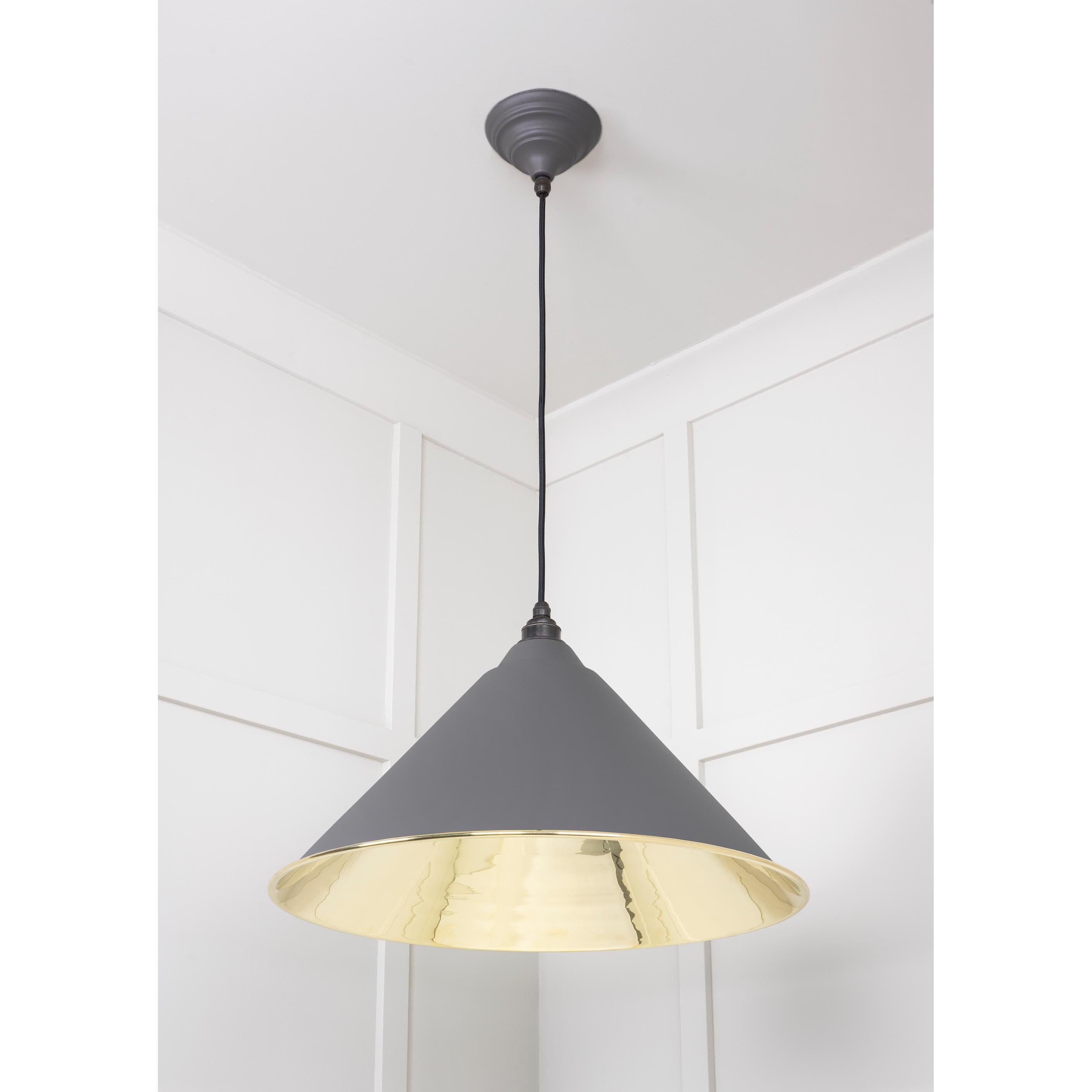 Smooth Brass Hockley Pendant in Bluff | From The Anvil - Hockley - From The Anvil - Yester Home