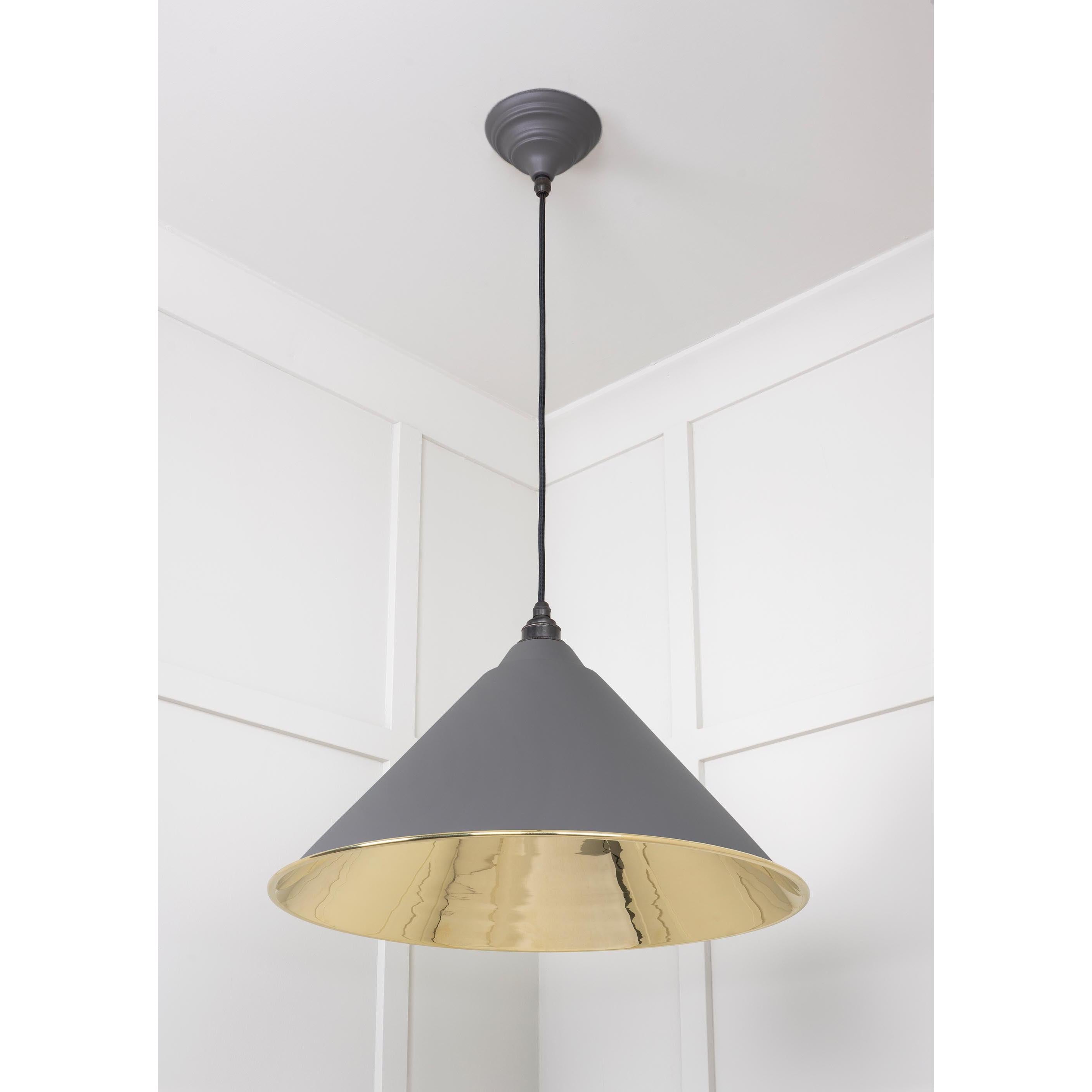 Smooth Brass Hockley Pendant in Bluff | From The Anvil - Hockley - From The Anvil - Yester Home