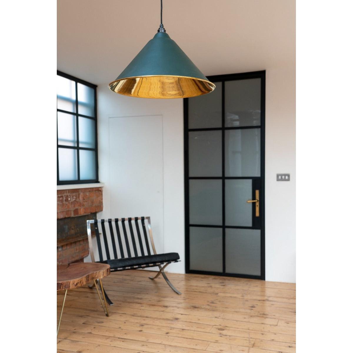 Smooth Brass Hockley Pendant in Dingle | From The Anvil-Hockley-Yester Home