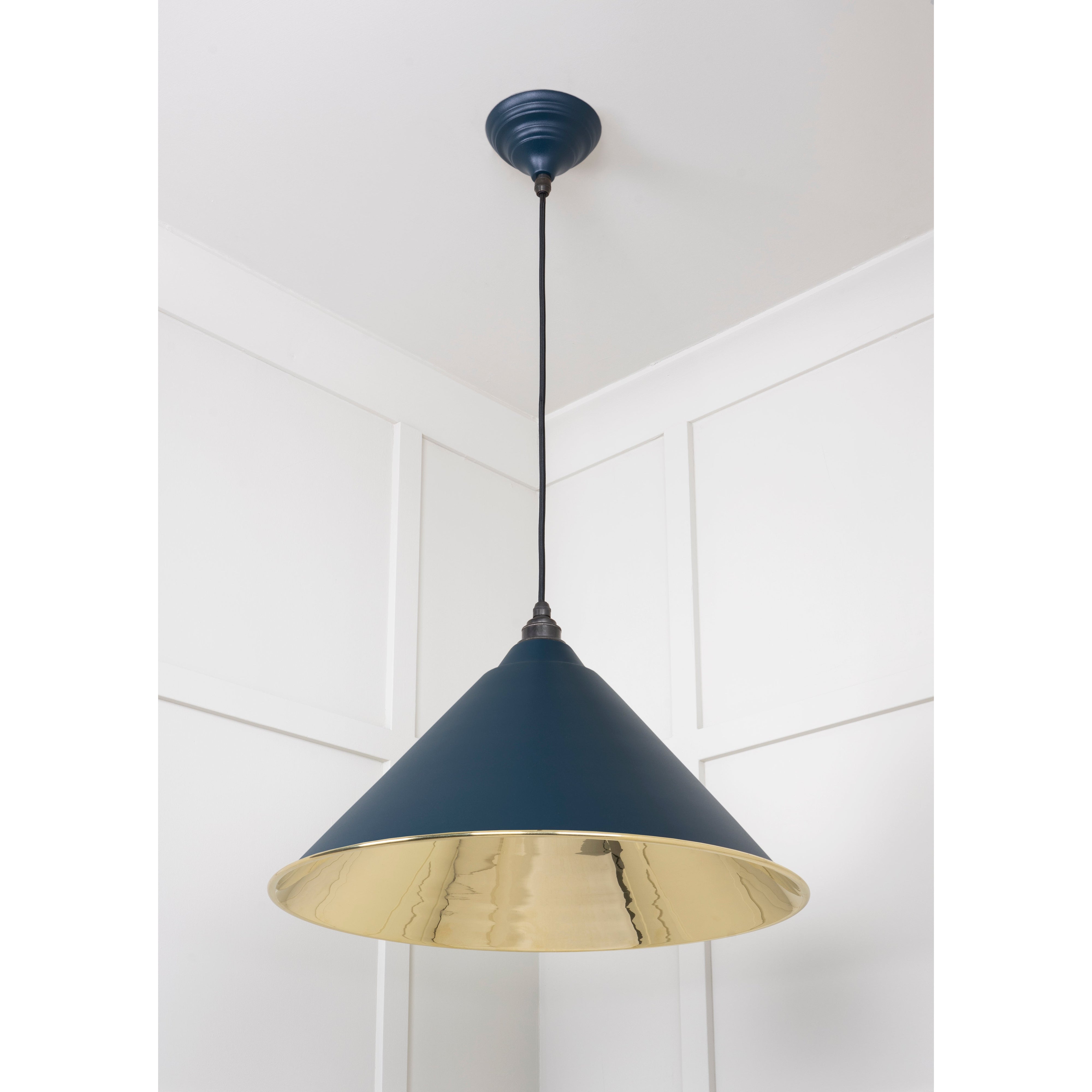 Smooth Brass Hockley Pendant in Dusk | From The Anvil-Hockley-Yester Home