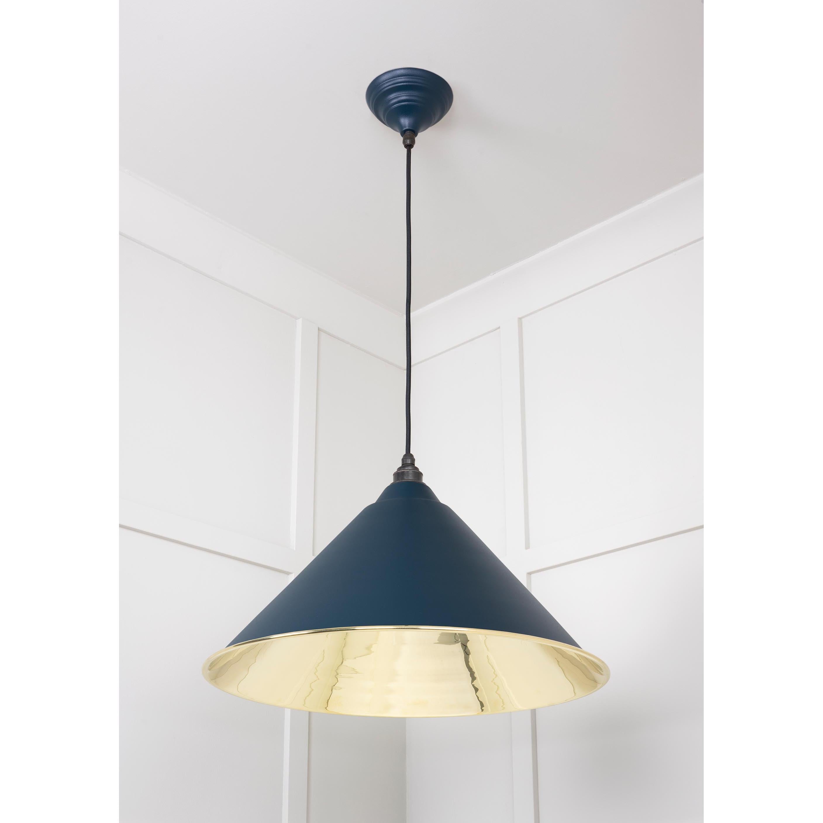 Smooth Brass Hockley Pendant in Dusk | From The Anvil - Hockley - From The Anvil - Yester Home