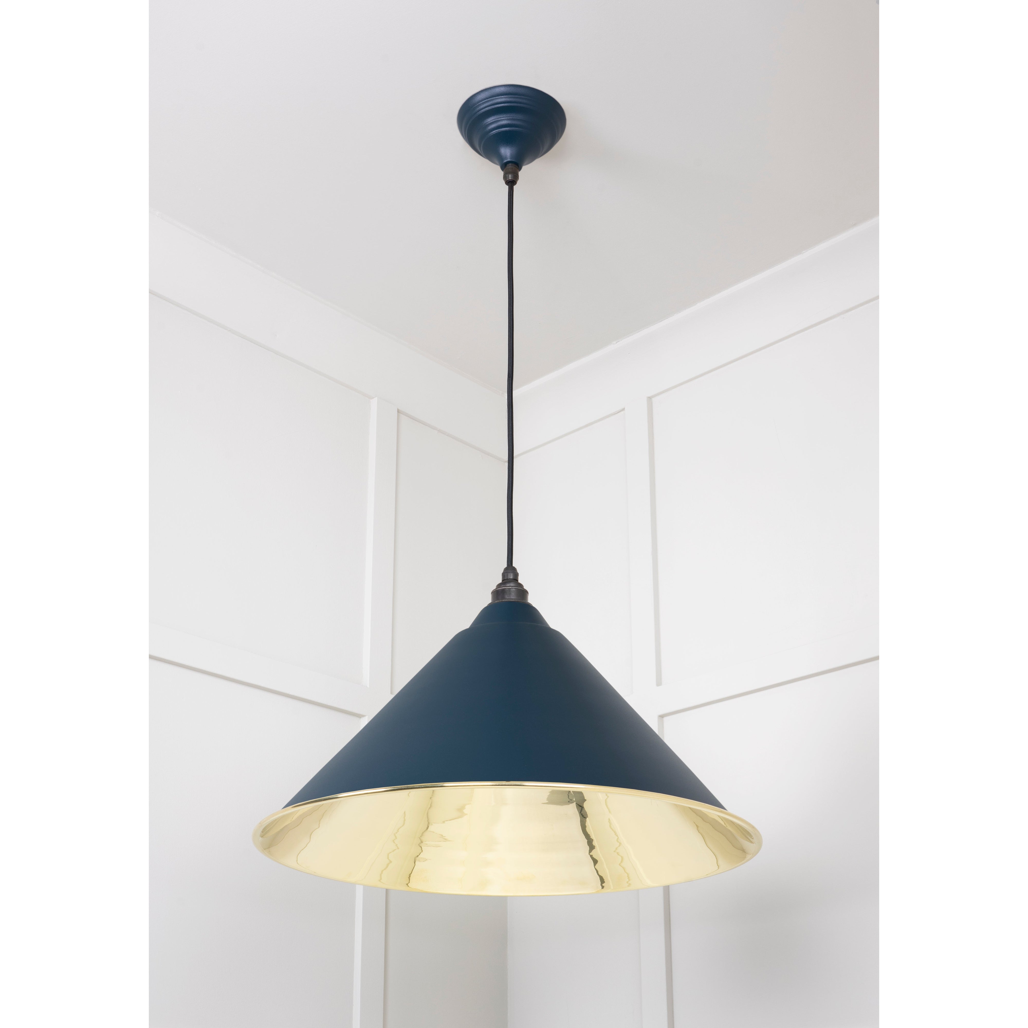 Smooth Brass Hockley Pendant in Dusk | From The Anvil-Hockley-Yester Home
