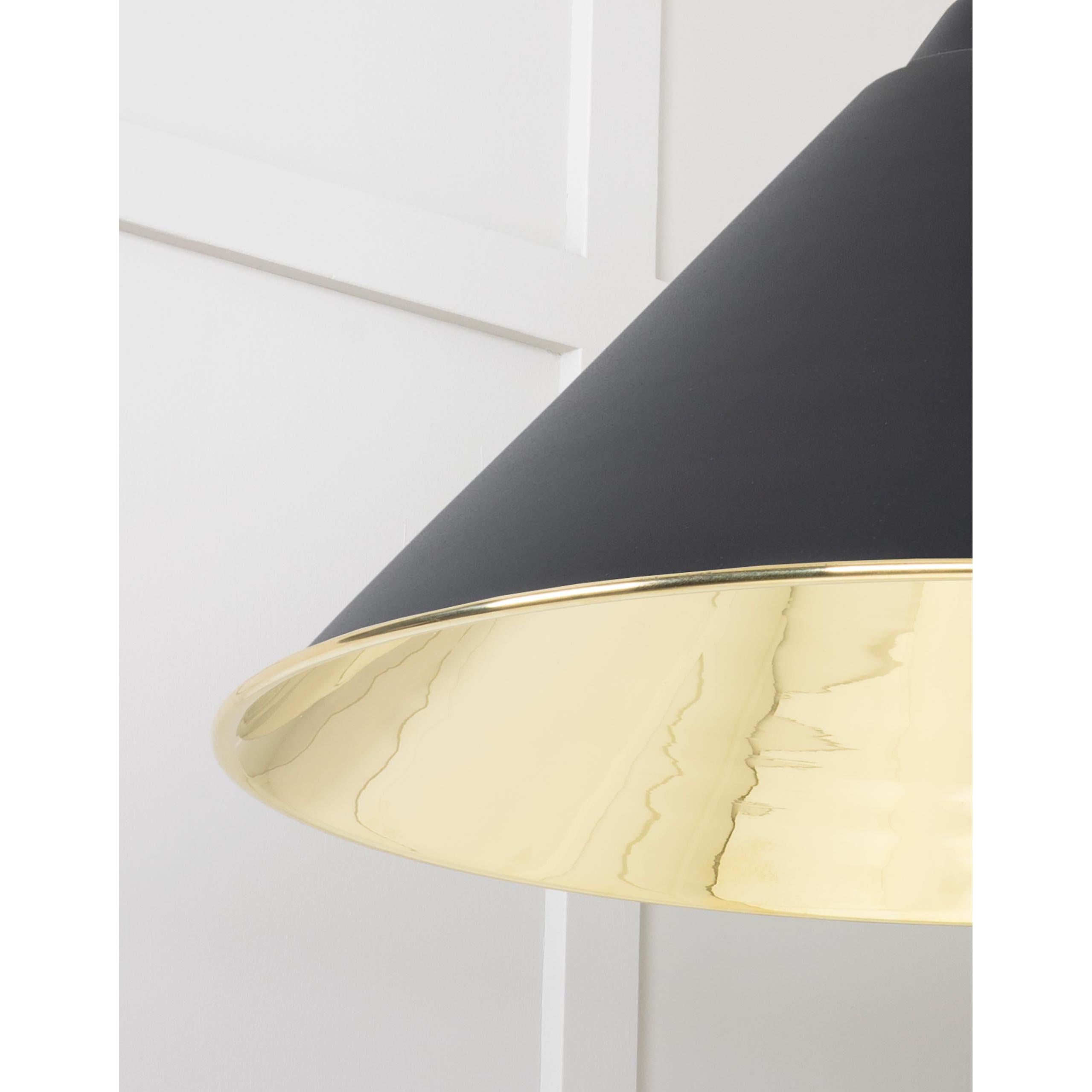 Smooth Brass Hockley Pendant in Elan Black | From The Anvil - Hockley - From The Anvil - Yester Home