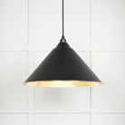 Smooth Brass Hockley Pendant in Elan Black | From The Anvil - Hockley - From The Anvil - Yester Home