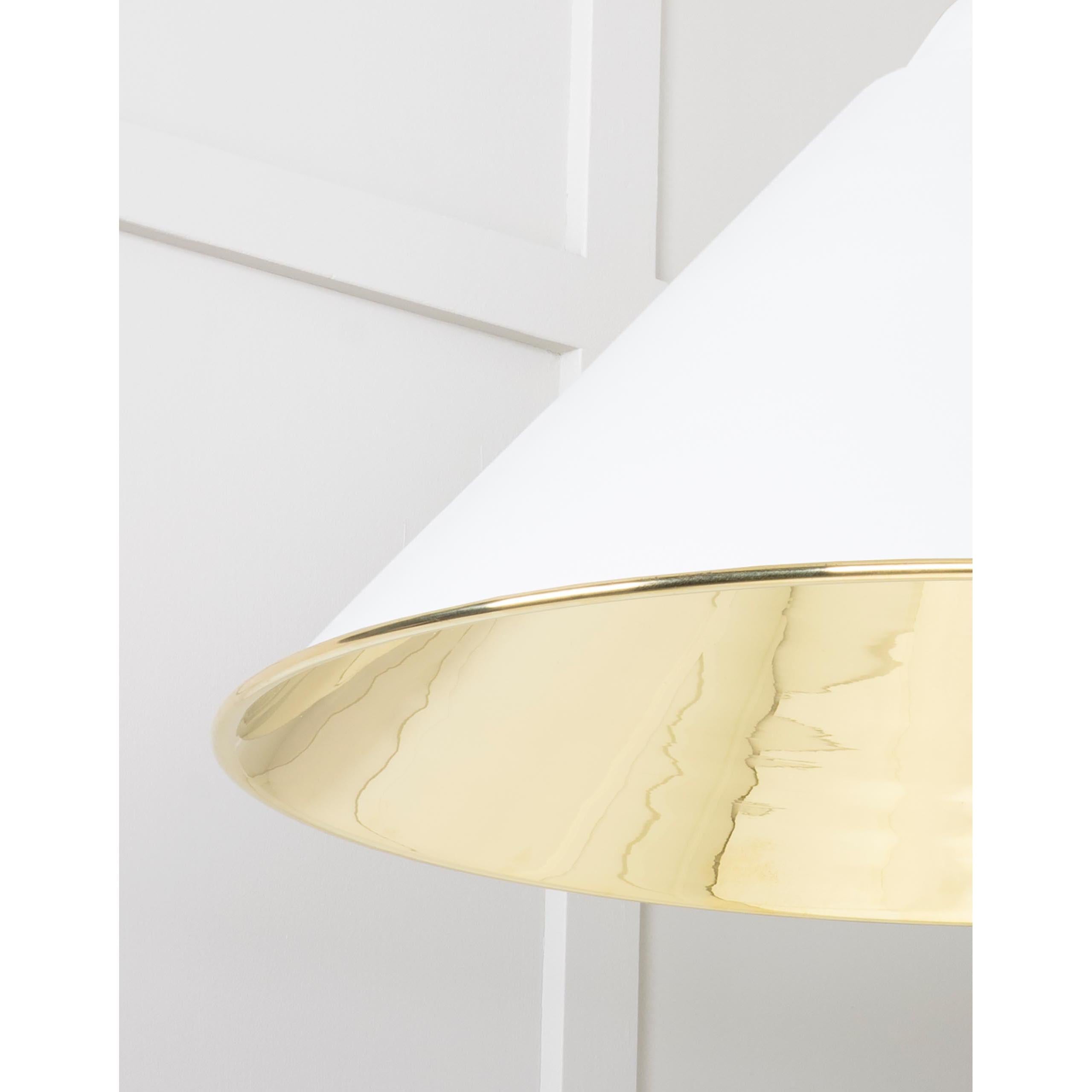 Smooth Brass Hockley Pendant in Flock | From The Anvil - Hockley - From The Anvil - Yester Home